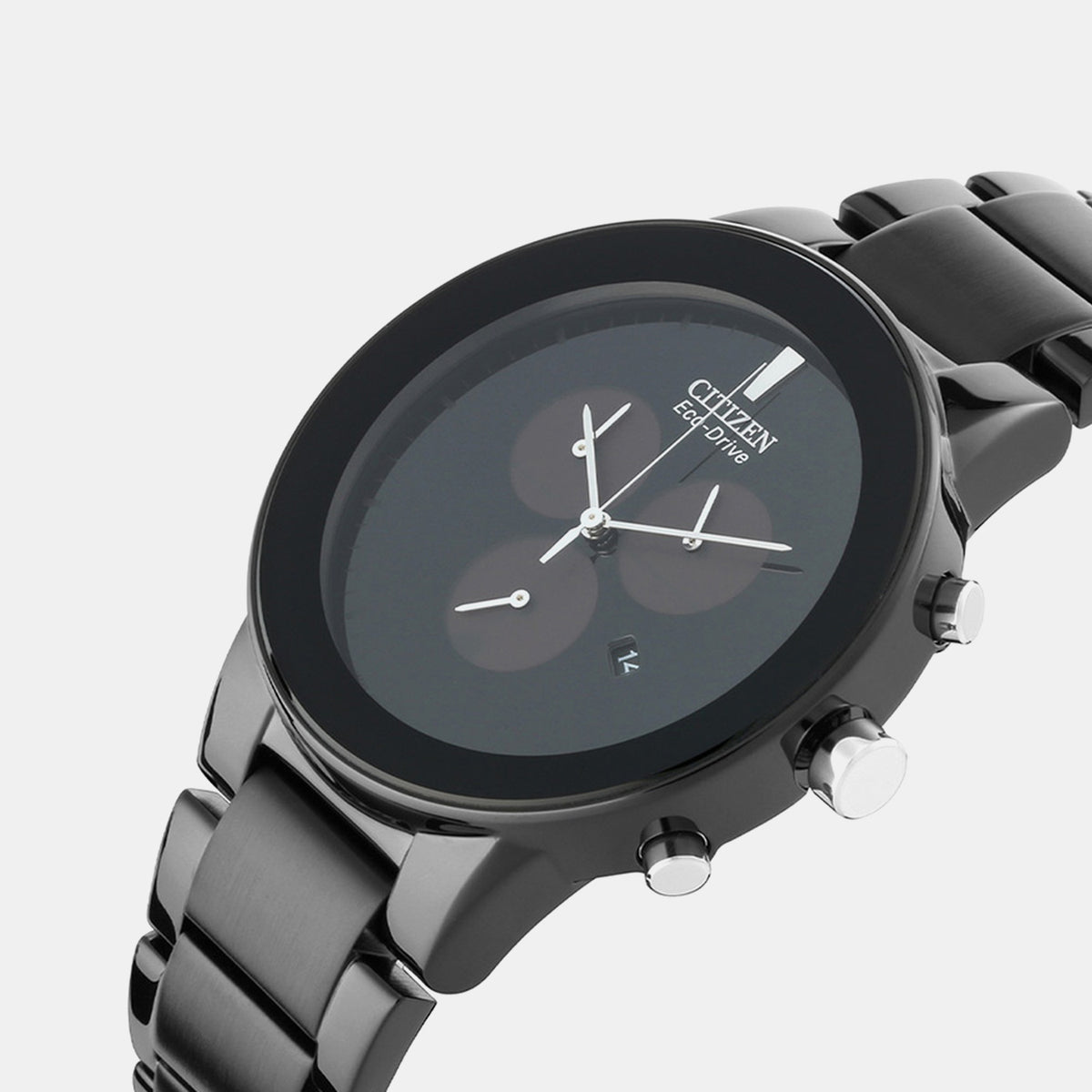 Axiom Men Quartz Black Dial Chronograph Stainless Steel Watch AT2245-57E