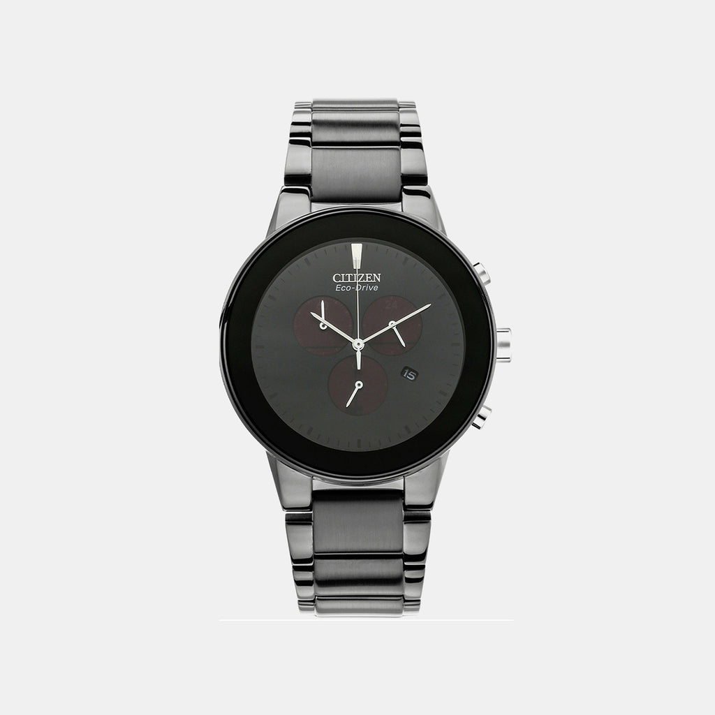 Axiom Men Quartz Black Dial Chronograph Stainless Steel Watch AT2245-57E