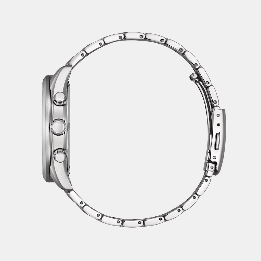 Men Quartz Blue Dial Chronograph Stainless Steel Watch AT2570-56L