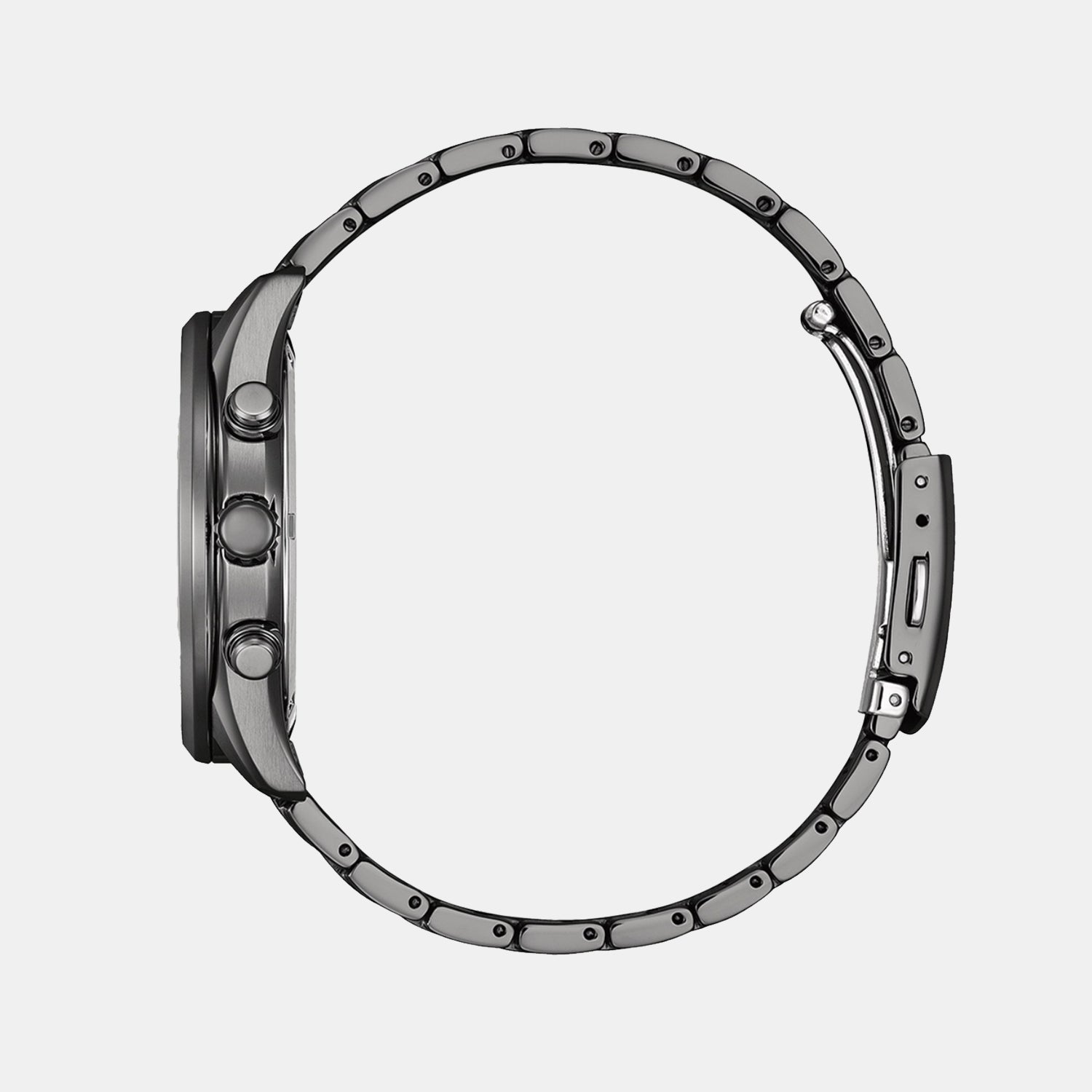 Men Eco-Drive Blue Dial Chronograph Stainless Steel Watch AT2577-57L