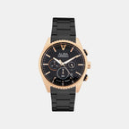 Signa Men Quartz Black Dial Chronograph Stainless Steel Watch AT3H80X1