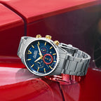 Signa Men Quartz Blue Dial Chronograph Stainless Steel Watch AT3H97X1