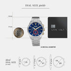 Signa Men Quartz Blue Dial Chronograph Stainless Steel Watch AT3H97X1