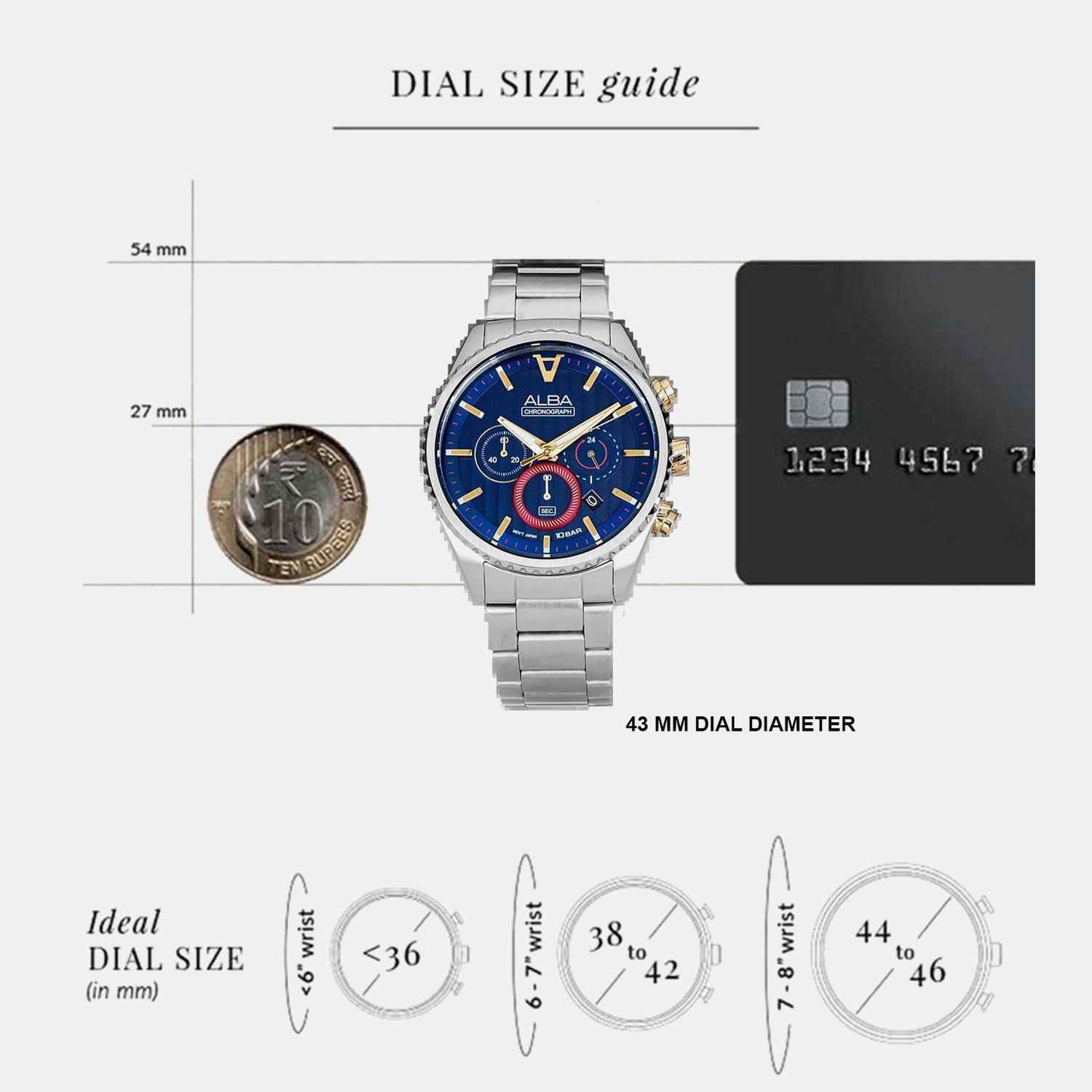 Signa Men Quartz Blue Dial Chronograph Stainless Steel Watch AT3H97X1