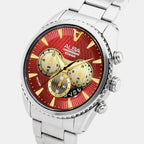 Signa Men Quartz Maroon Dial Analog Stainless Steel Watch AT3J11X1