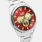 Signa Men Quartz Maroon Dial Analog Stainless Steel Watch AT3J11X1