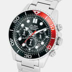 Women Quartz Black Dial Chronograph Stainless Steel Watch AT3J37X1