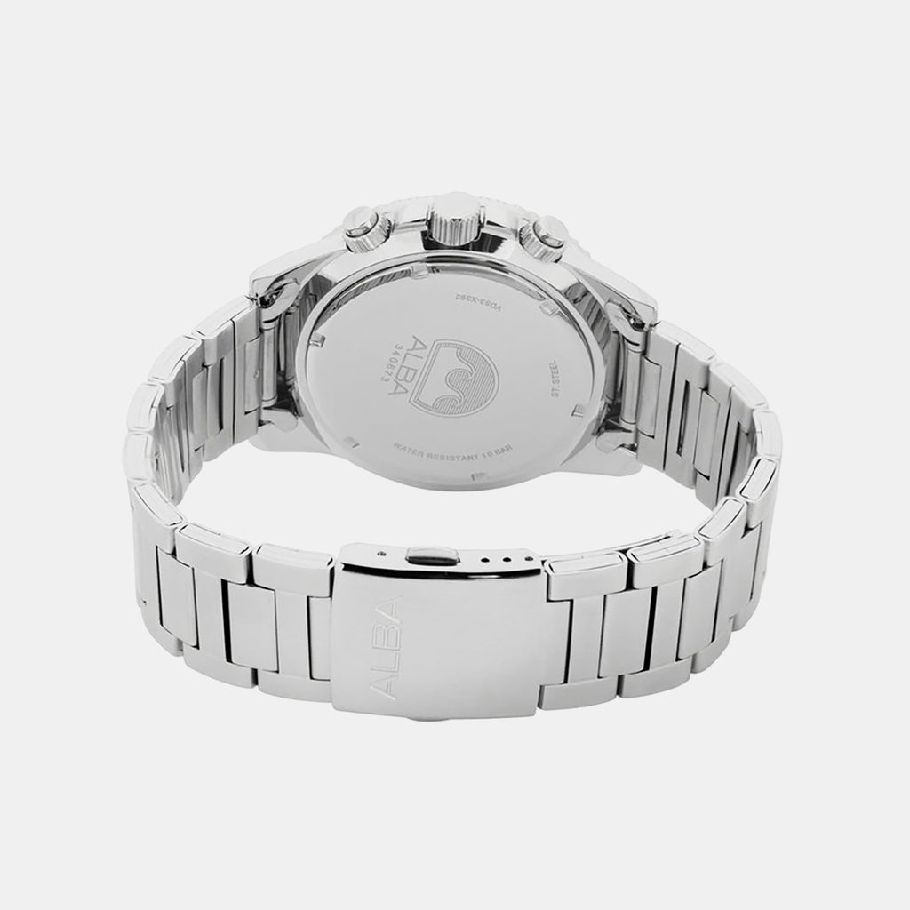 Women Quartz Black Dial Chronograph Stainless Steel Watch AT3J37X1