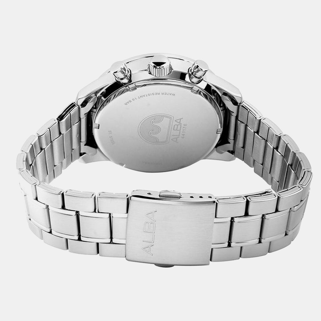 Men Quartz Green Dial Analog Stainless Steel Watch AT3J83X1