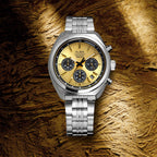 Men Quartz Gold Dial Analog Stainless Steel Watch AT3K01X1