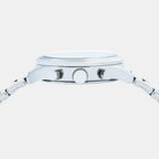 Men Quartz Silver Dial Chronograph Stainless Steel Watch AT3K55X1