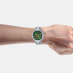 Active Men Quartz Green Dial Chronograph Stainless Steel Watch AT3L23X1