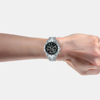 Active Men Quartz Black Dial Chronograph Stainless Steel Watch AT3L27X1