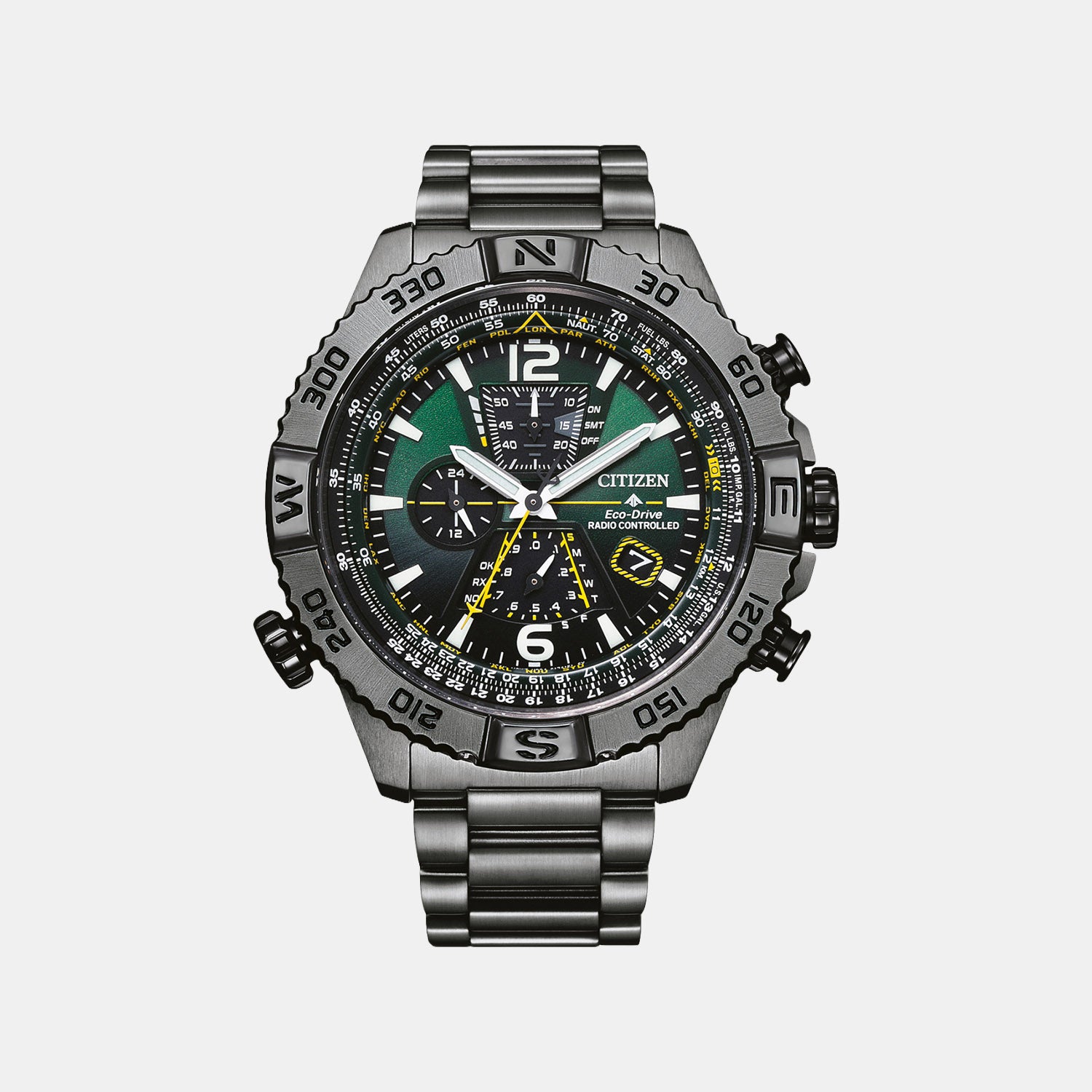 Promaster Men Quartz Green Dial Analog Stainless Steel Watch AT8227-56X