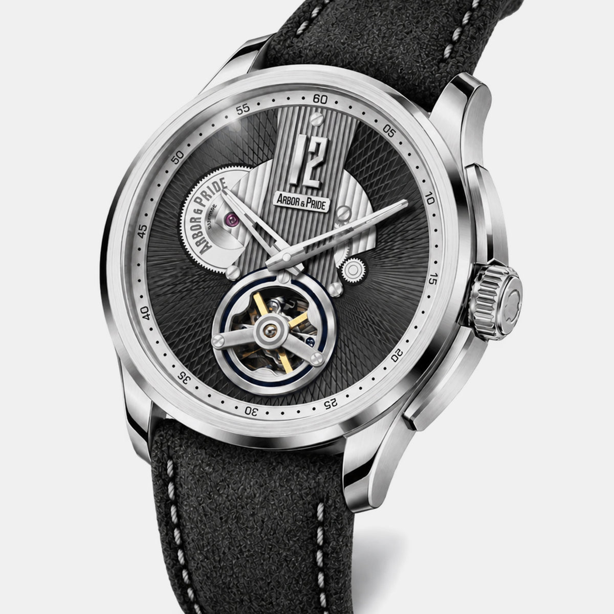 Attic Men Automatic Black Dial Analog Leather Watch Attic - Black