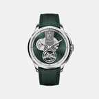 Attic Men Automatic Green Dial Analog Leather Watch Attic - Green
