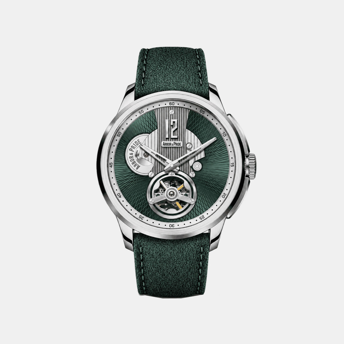 Attic Men Automatic Green Dial Analog Leather Watch Attic - Green