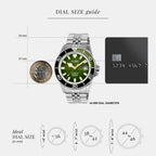 Men Automatic Green Dial Chronograph Stainless Steel Watch AU4047X1