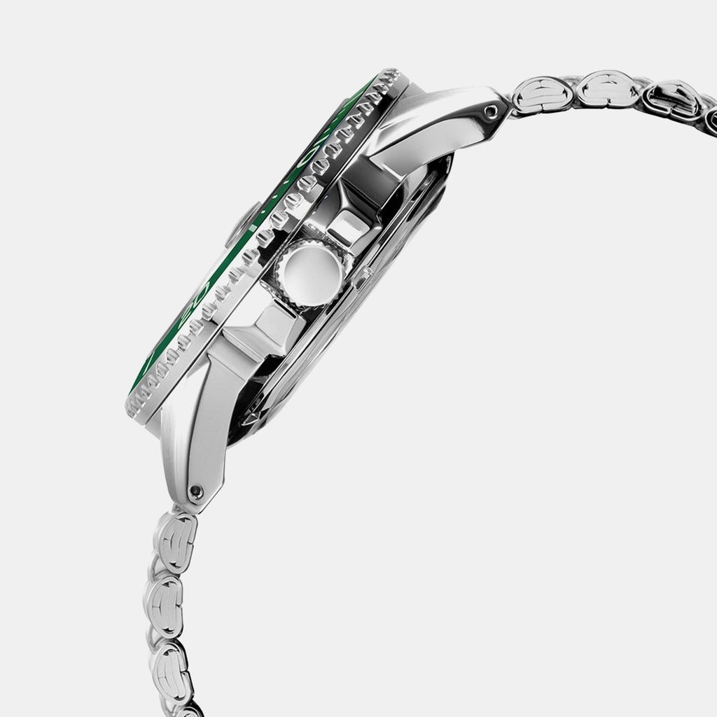 Mechanical Men Automatic Green Dial Analog Stainless Steel Watch AU4053X1