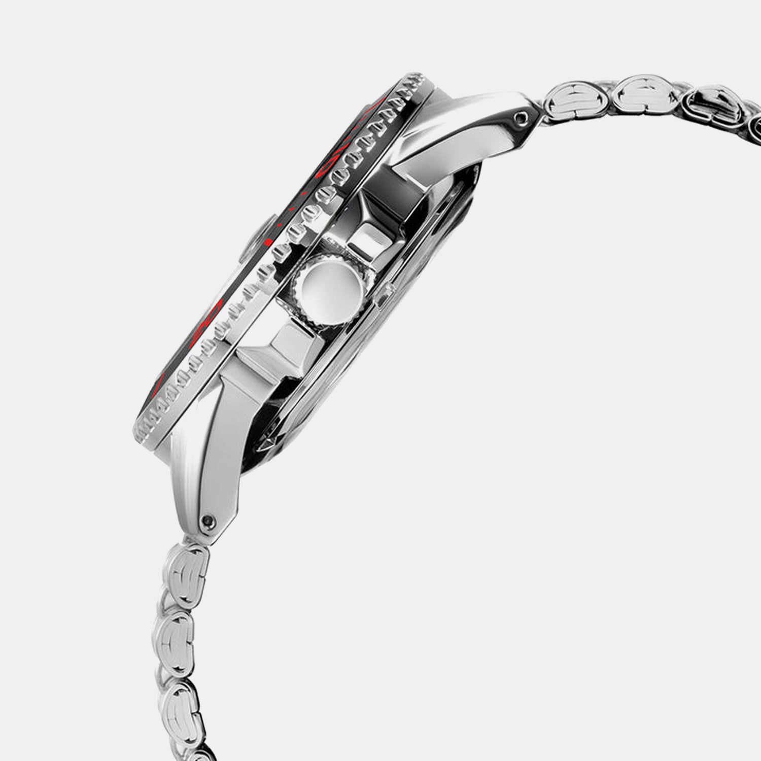 Men Automatic Burgundy Dial Analog Steel Watch AU4055X1