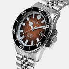 Men Automatic Brown Dial Analog Stainless Steel Watch AU4057X1