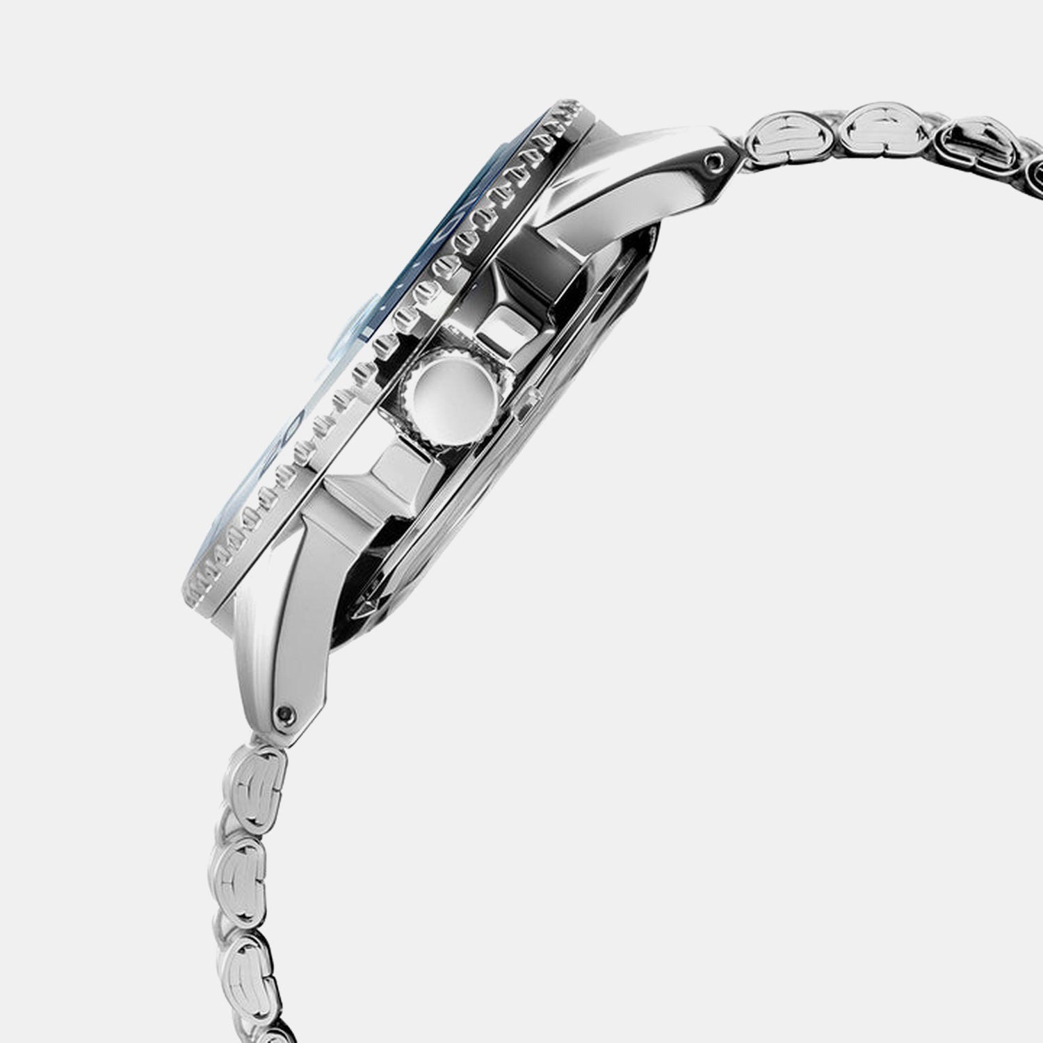 Men Automatic Blue Dial Analog Steel Watch AU4059X1