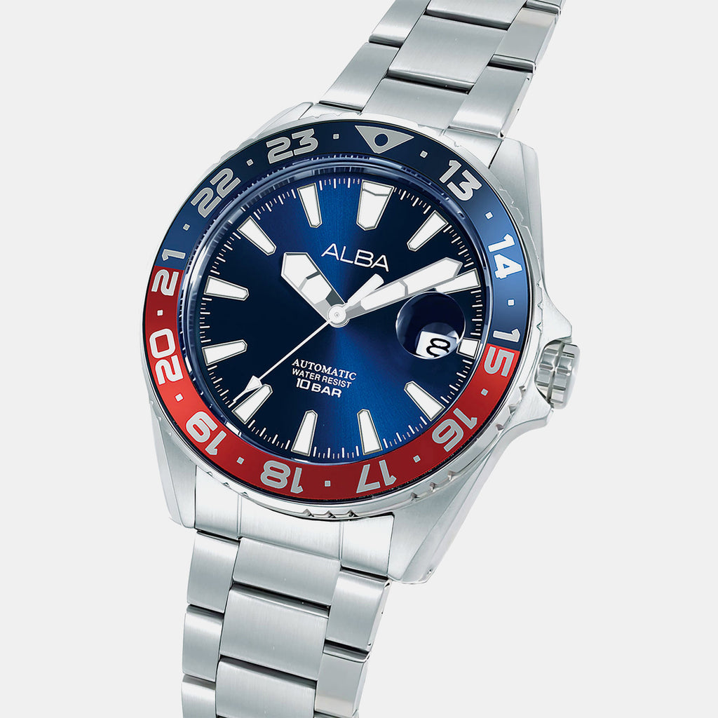 Mechanical Men Automatic Blue Dial Analog Stainless Steel Watch AU4067X1