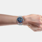 Mechanical Men Automatic Blue Dial Analog Stainless Steel Watch AU4067X1
