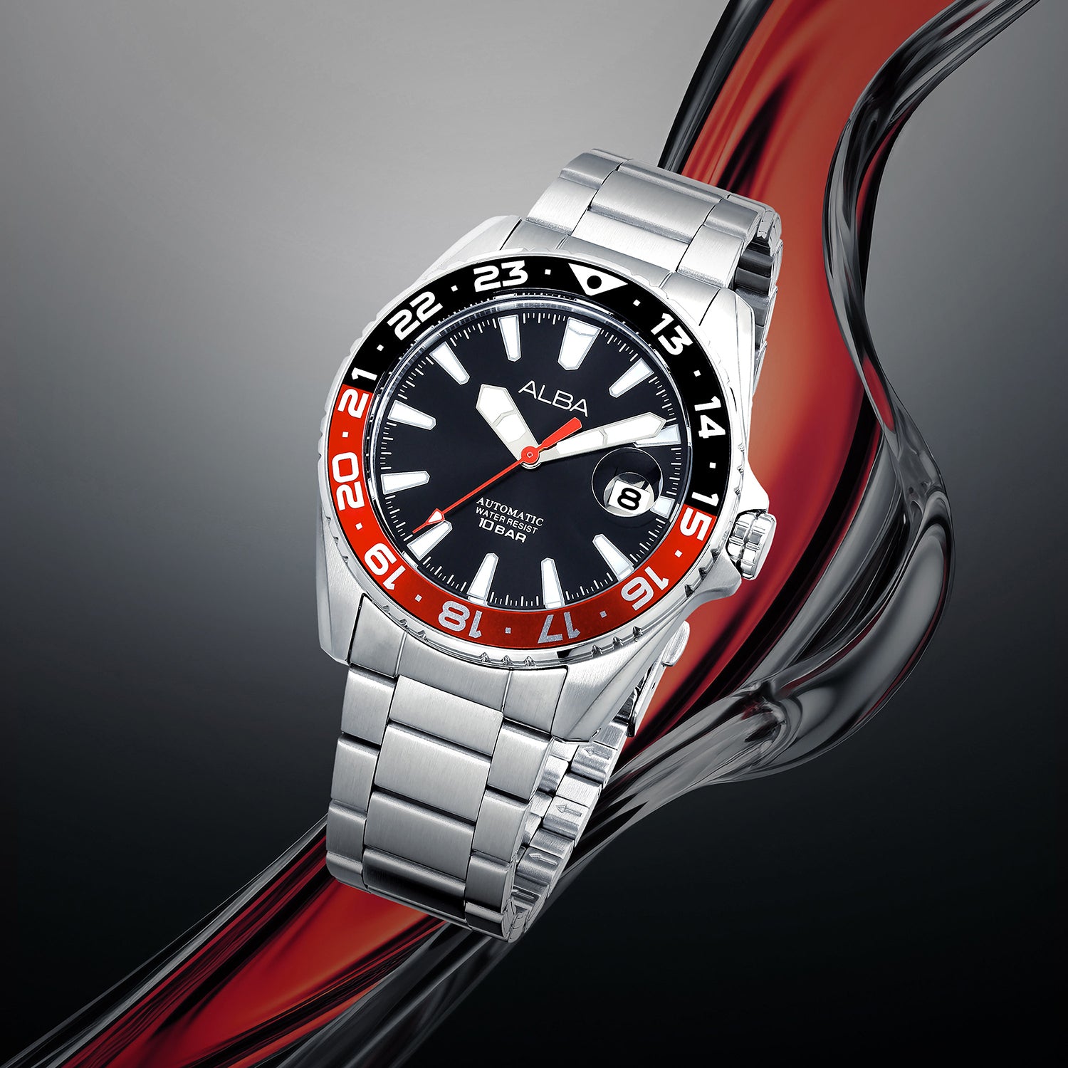 Men Automatic Black Dial Analog Stainless Steel Watch AU4073X1