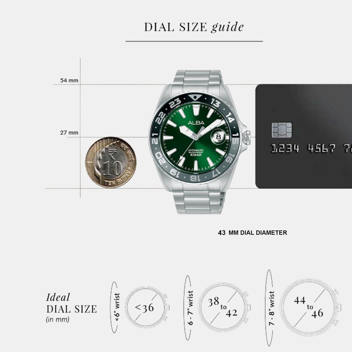Mechanical Men Automatic Green Dial Analog Stainless Steel Watch AU4077X1