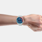 Mechanical Men Automatic Blue Dial Analog Stainless Steel Watch AU4083X1