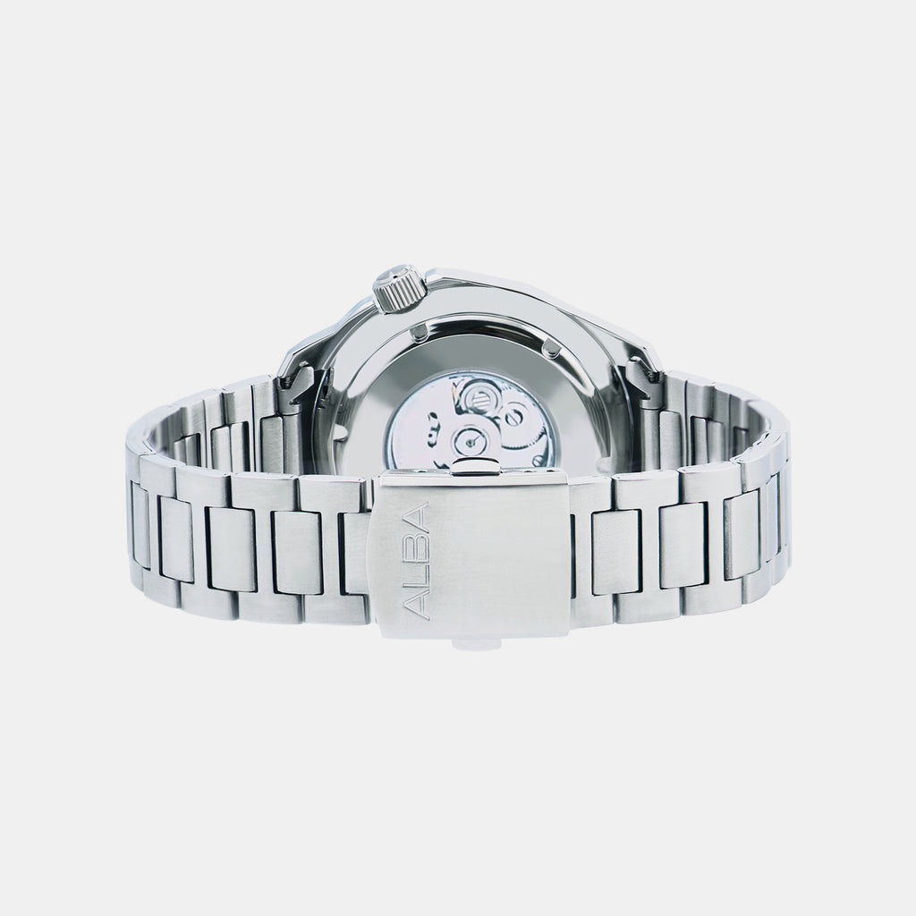 Mechanical Men Automatic White Dial Analog Stainless Steel Watch AU4093X1