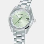 Classic Men Automatic Green Dial Analog Stainless Steel Watch AU4099X1
