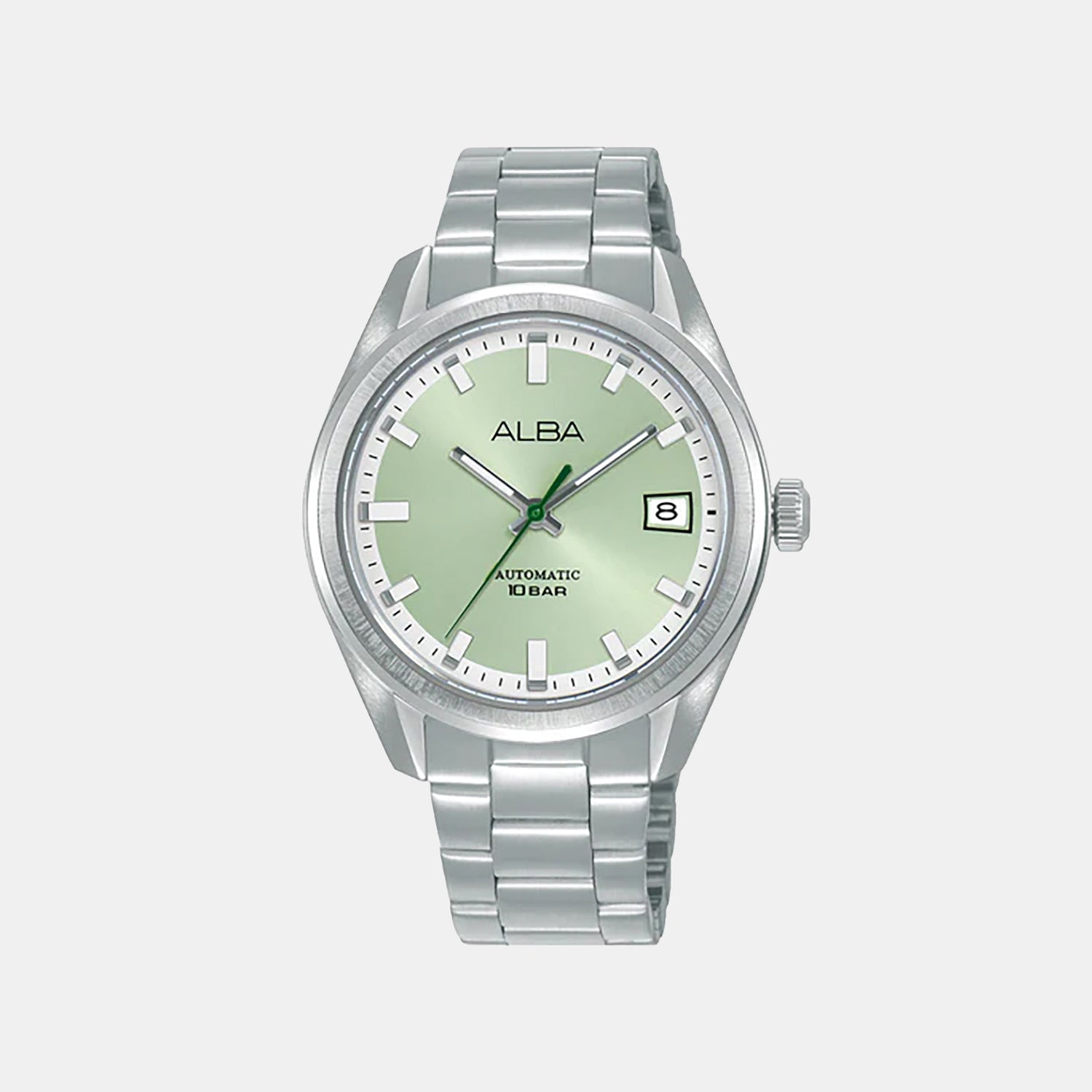 Classic Men Automatic Green Dial Analog Stainless Steel Watch AU4099X1