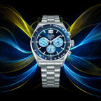 Men Quartz Blue Dial Chronograph Stainless Steel Watch AU5023X2