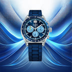 Men Quartz Blue Dial Chronograph Stainless Steel Watch AU5023X2