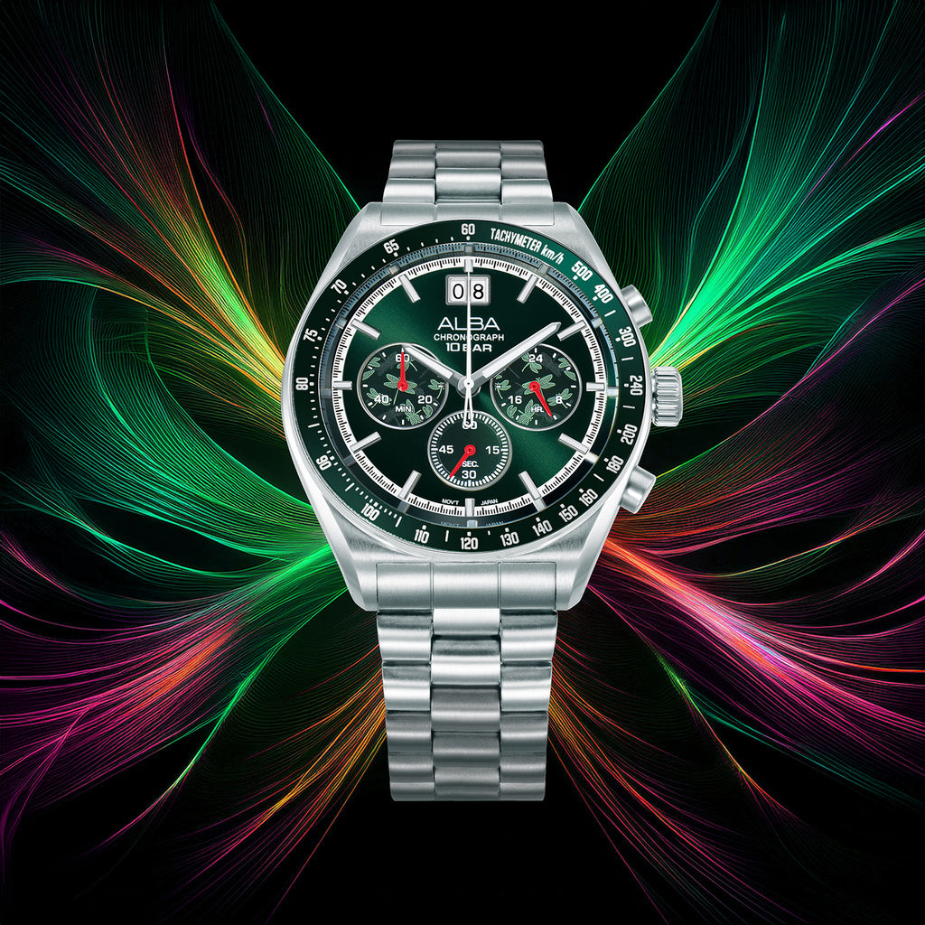 Signa Men Quartz Green Dial Chronograph Stainless Steel Watch AU5027X2