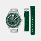 Signa Men Quartz Green Dial Chronograph Stainless Steel Watch AU5027X2
