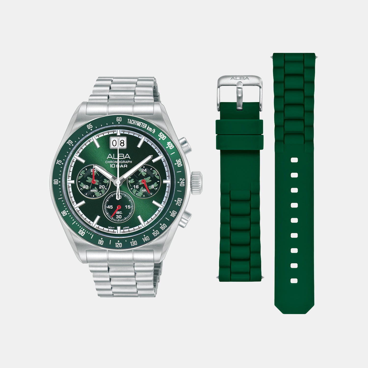 Signa Men Quartz Green Dial Chronograph Stainless Steel Watch AU5027X2