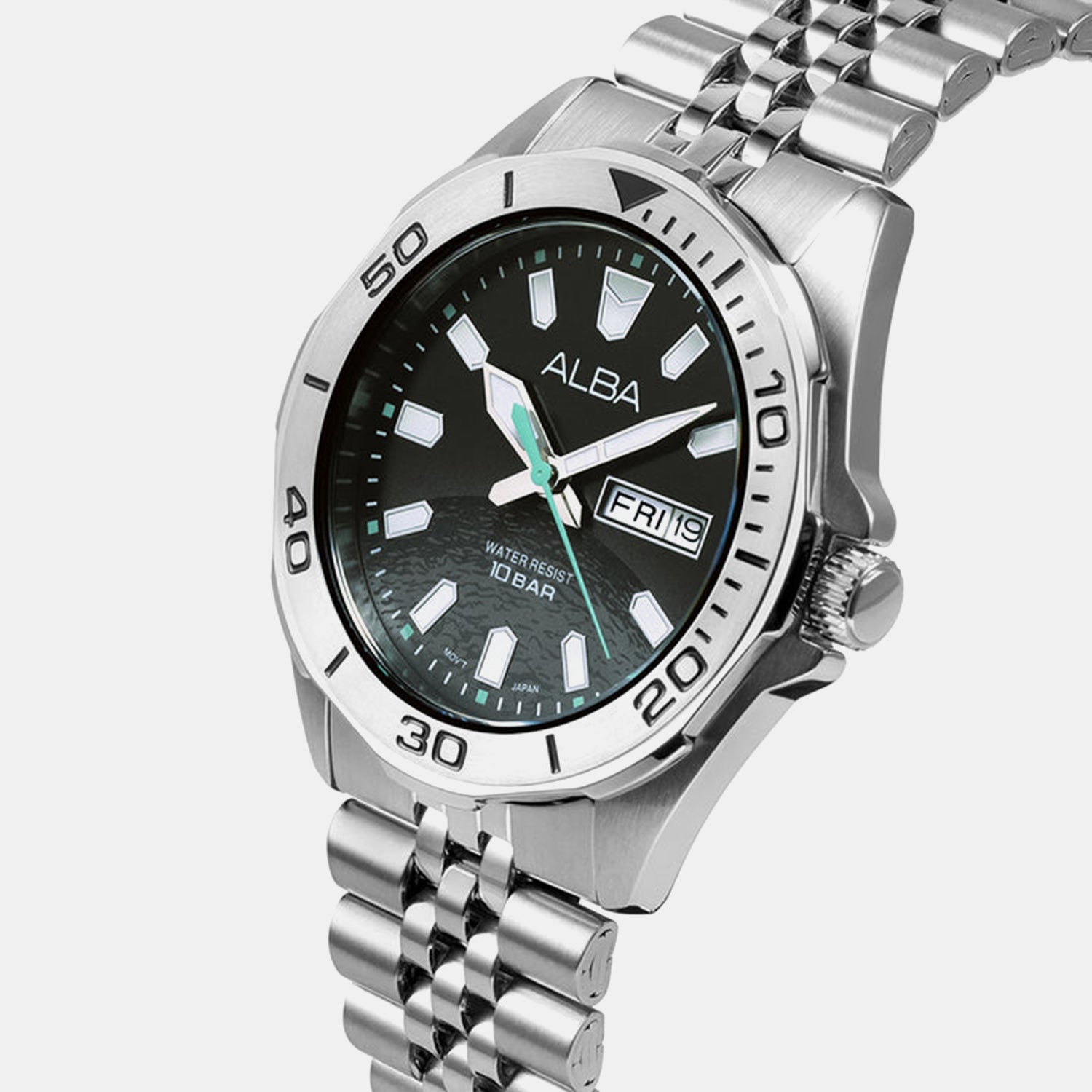 Active Men Quartz Black Dial Analog Stainless Steel Watch AV3575X1