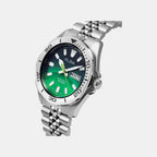 Men Quartz Green Gradiant Dial Analog Steel Watch AV3579X1