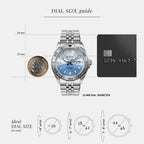 Men Quartz Blue Dial Analog Stainless Steel Watch AV3587X1
