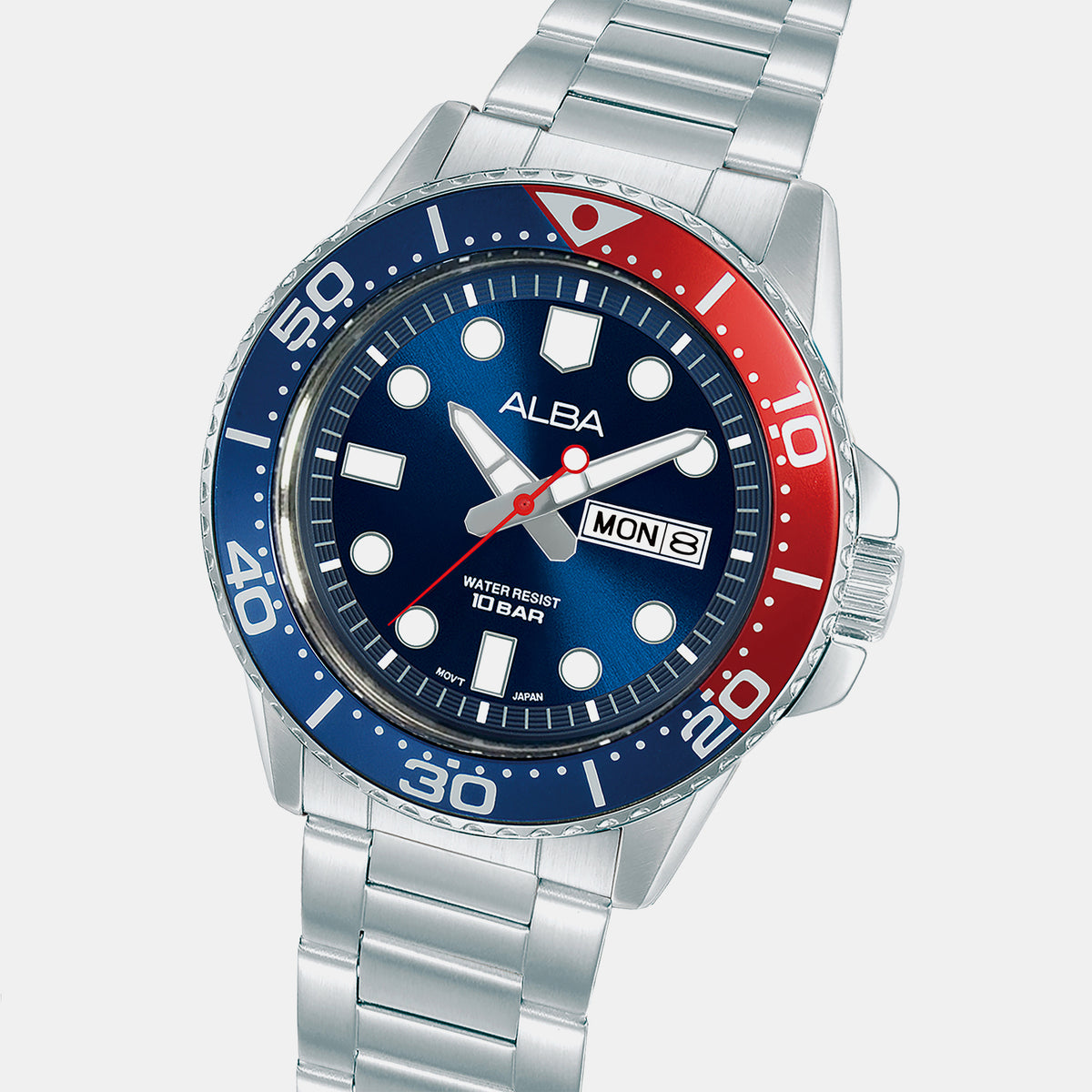Men Quartz Blue Dial Analog Stainless Steel Watch AV3593X1