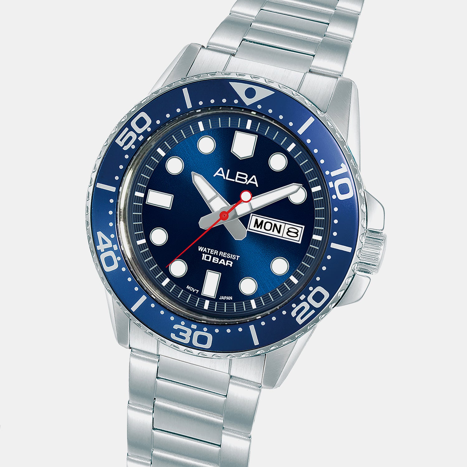 Active Men Quartz Blue Dial Analog Stainless Steel Watch AV3597X1