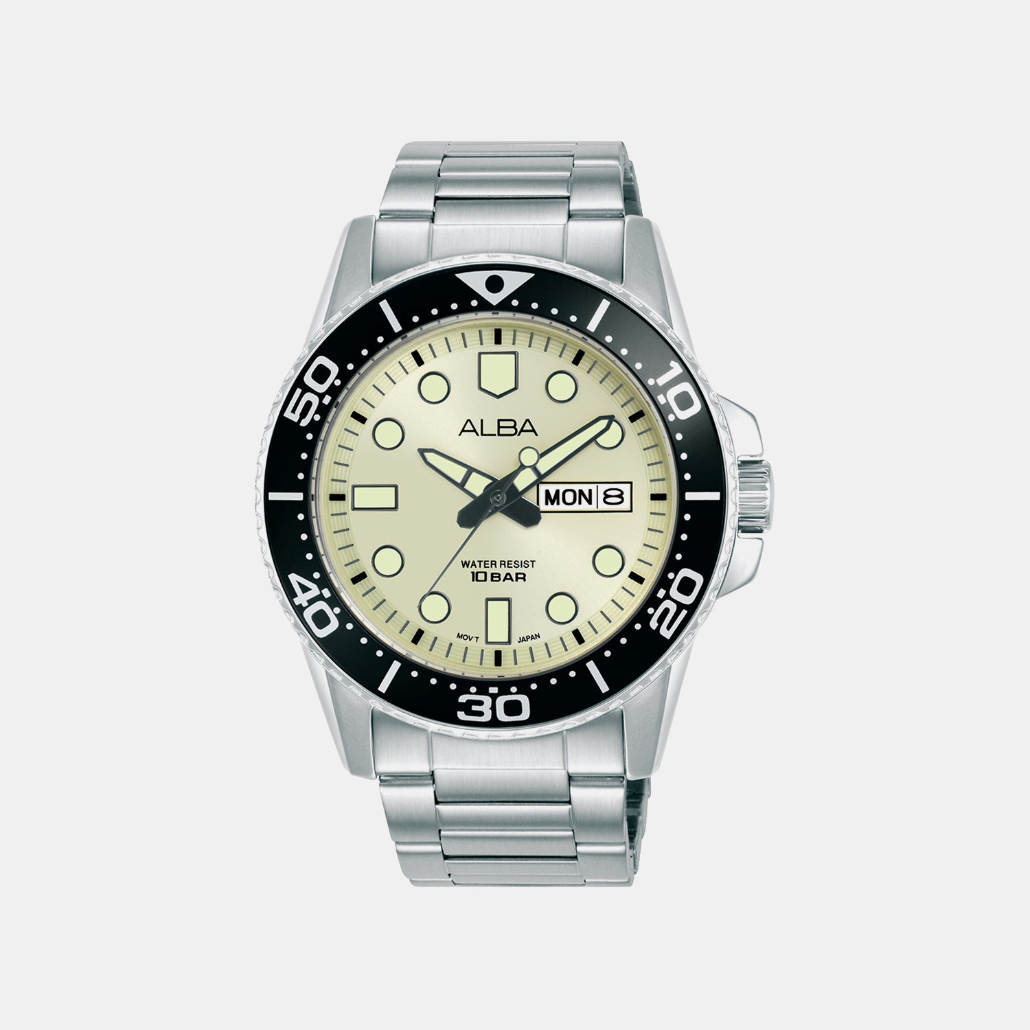 Men Quartz Champagne Dial Analog Stainless Steel Watch AV3601X1