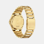 Zenshin Men Quartz Eco-Drive Gold Dial Analog Titanium Watch AW0132-55P