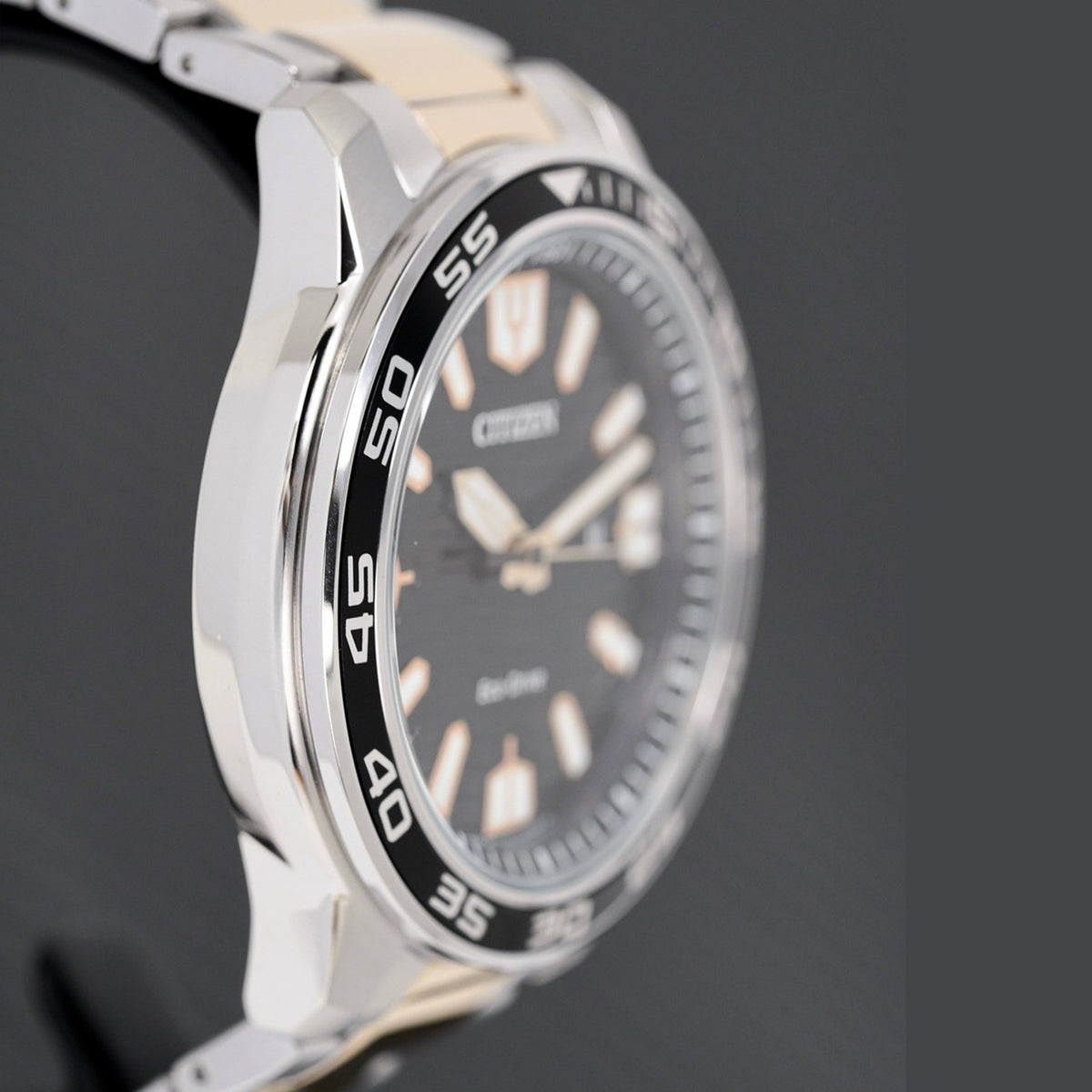 Men Quartz Black Dial Analog Stainless Steel Watch AW1524-84E