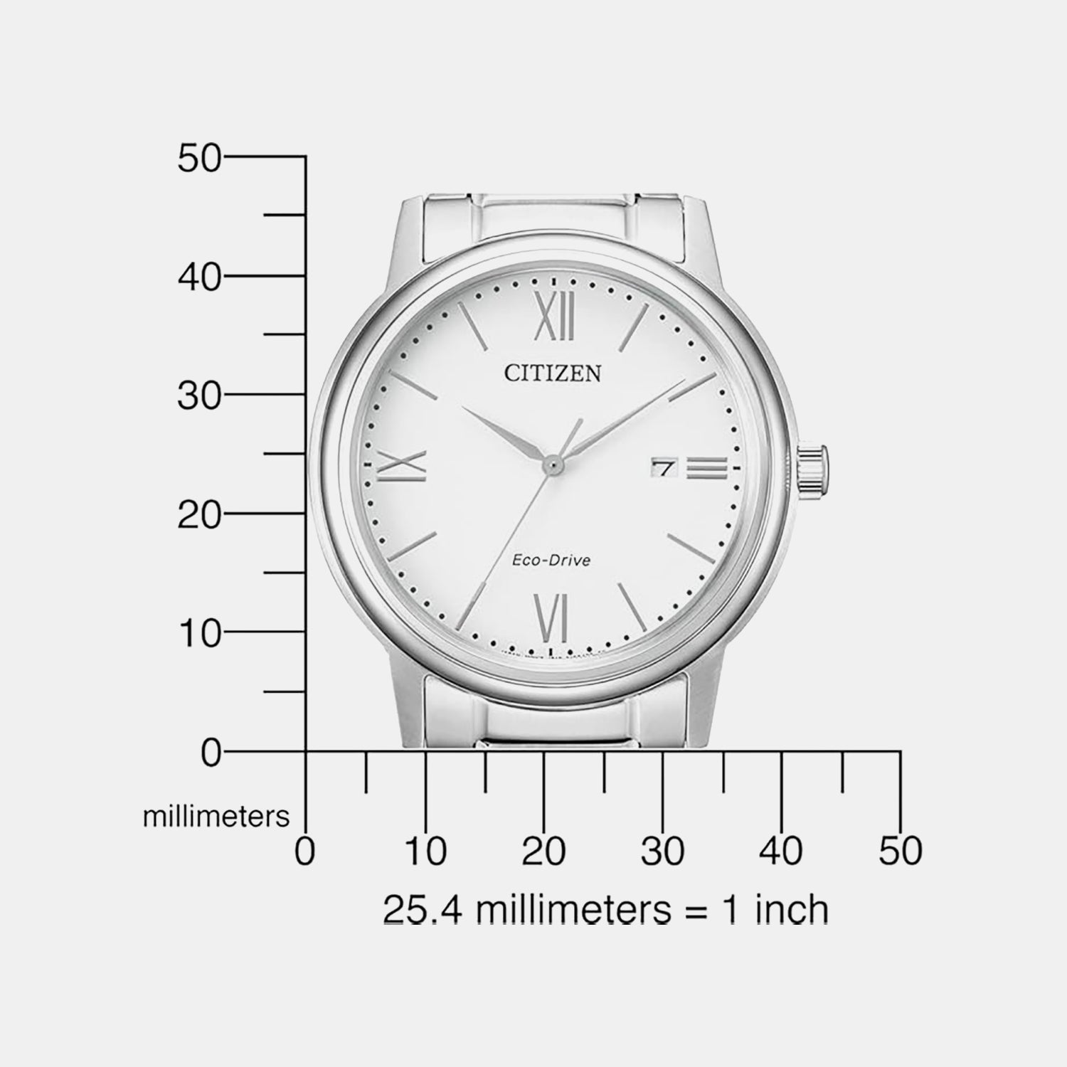 Men Quartz White Dial Analog Stainless Steel Watch AW1670-82A