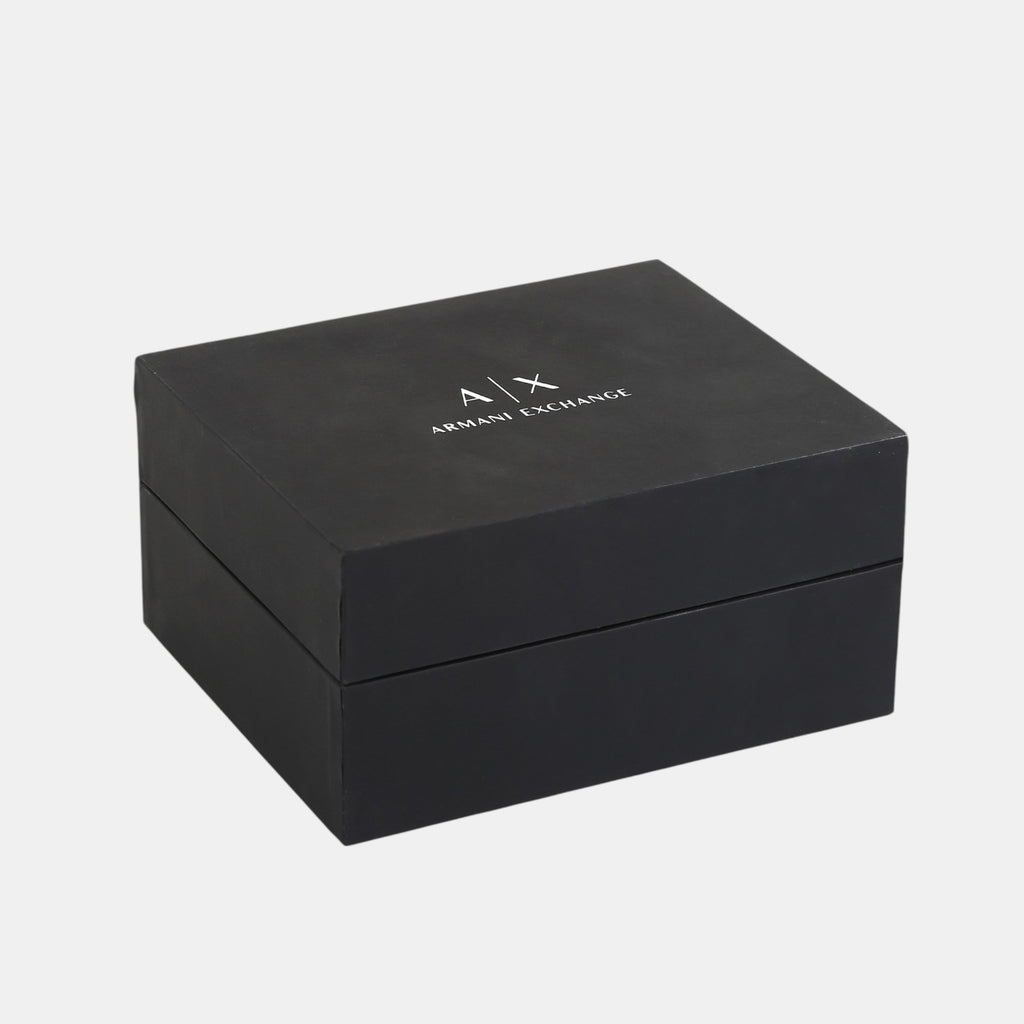 Men Quartz White Dial Chronograph Silicone Watch AX1325