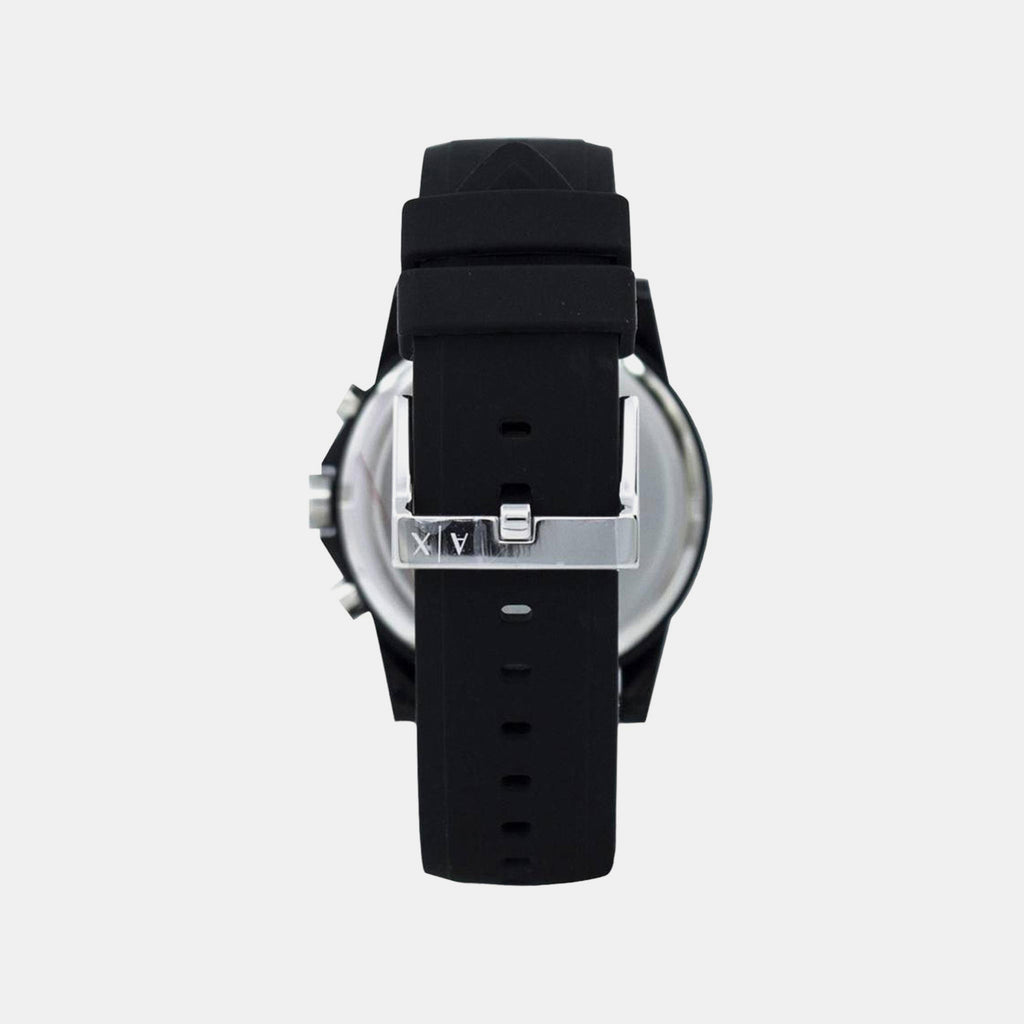 Outerbanks Men Quartz Black Dial Chronograph Silicone Watch AX1326